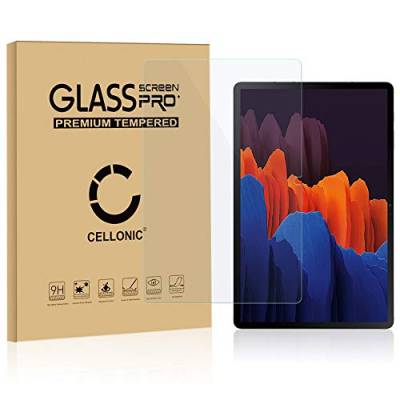 CELLONIC® 9H Display Schutzglas kompatibel mit Samsung Galaxy Tab S7 (SM-T870 / SM-T875) Displayglas 2.5D, Full Glue Screen Protector Glass Transparent, Tablet Schutzfolie Displayschutz Glas Folie von CELLONIC