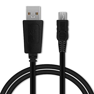 CELLONIC® USB Datenkabel (1m) kompatibel mit Traveler D1 / DC-4300 / DC-5080 / HD 10X / DV-5070 / DV-5000 HD (Mini USB auf USB A (Standard USB)) USB Kabel Ladekabel schwarz von CELLONIC