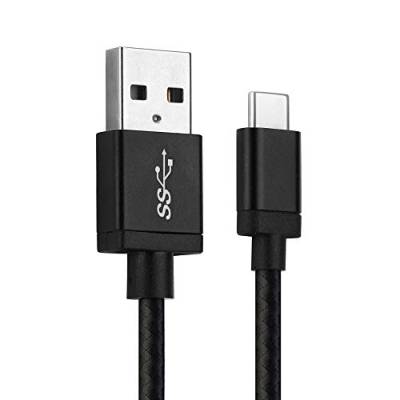 CELLONIC® USB Kabel 1m kompatibel mit Lenovo Tab4 8 Plus / 10 Plus/Yoga Tab 3 Plus Ladekabel USB C (Type C) auf USB A 3.0 Datenkabel 3A schwarz Nylon von CELLONIC