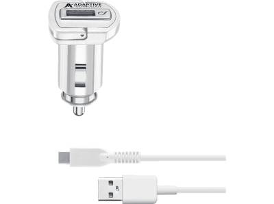CELLULAR LINE Adaptive Fast Car Charger USB-Type-C Kit 15 Watt Kfz Ladegerät Samsung, Weiß von CELLULAR LINE