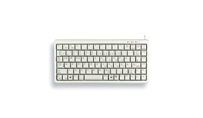 CHERRY Compact-Keyboard G84-4100, Deutsches Layout, QWERTZ Tastatur, kabelgebundene Tastatur, kompaktes Design, ML Mechanik, hellgrau von CHERRY