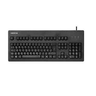 CHERRY G80-3000, Deutsches Layout, QWERTZ Tastatur, kabelgebundene Tastatur, mechanische Tastatur, CHERRY MX BLUE Switches, Schwarz von CHERRY