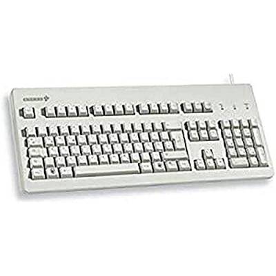 CHERRY G80-3000, EU-Layout, QWERTY Tastatur, kabelgebundene Tastatur, mechanische Tastatur, CHERRY MX BROWN Switches, Hellgrau von CHERRY