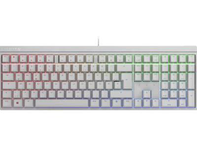 CHERRY MX 2.0S RGB, Gaming Tastatur, Mechanisch, Cherry Black, kabelgebunden, Weiß von CHERRY