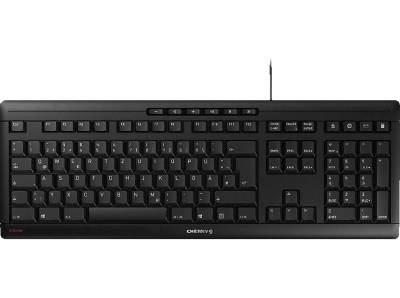 CHERRY STREAM, Tastatur, Standard, Cherry SX Scherentechnology, kabelgebunden, Schwarz von CHERRY