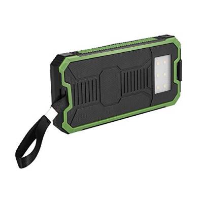 CHICIRIS Solar-Powerbank, Powerbank-Hülle unterstützt Solar-Schnellladung für draußen auf Reisen für die Schule für zu Hause(Grün) von CHICIRIS