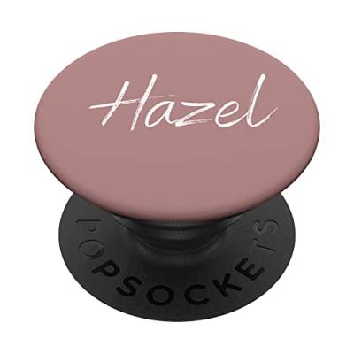 Hazel Vorname Design Rosy Brown PopSockets mit austauschbarem PopGrip von CJ Merch