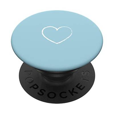 Herz Hellblau PopSockets mit austauschbarem PopGrip von CJ Merch