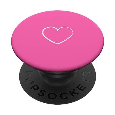 Herz Hot Pink PopSockets mit austauschbarem PopGrip von CJ Merch