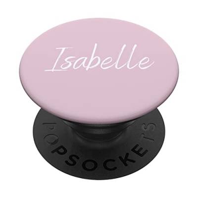 Isabelle Vorname Design Pink PopSockets mit austauschbarem PopGrip von CJ Merch