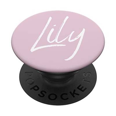 Lily First name Design, Rosa PopSockets mit austauschbarem PopGrip von CJ Merch