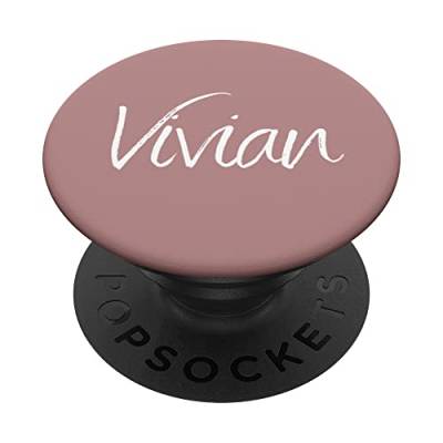 Vivian Vorname Design Rosy Brown PopSockets mit austauschbarem PopGrip von CJ Merch