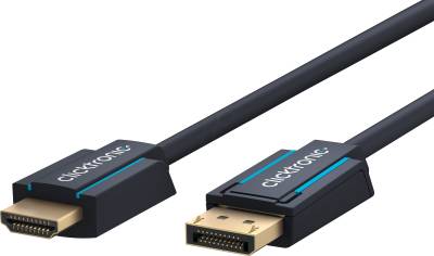 CLICK 44926 - DisplayPort 1.2 auf HDMI A Stecker, 4K 60 Hz, 5 m von CLICKTRONIC