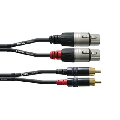 CORDIAL Kabel audio doppelt XLR female/Rca 1,5 m Kabel AUDIO Essentials RCA von CORDIAL