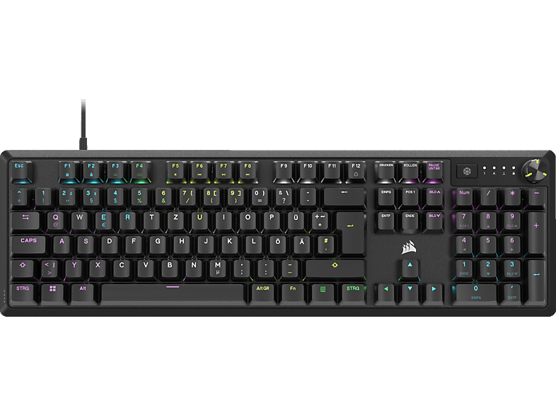 CORSAIR K70 CORE RGB, Gaming Tastatur, Mechanisch, kabelgebunden, Schwarz von CORSAIR