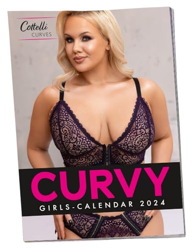 ORION Erotikkalender Curvy 2024 - erotischer A3-Wandkalender für Männer, Erotik-Motive mit kurvigen Dessous-Girls, auf 12 Kalender-Seiten von COTTELLI