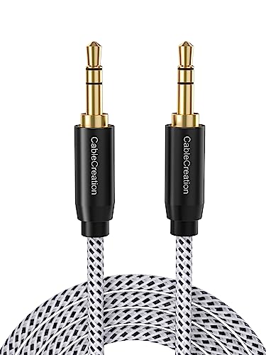 CableCreation 3.5mm Aux Kabel, 1.8M 3,5mm Audiokabel Stecker auf Stecker, Klinkenkabel Kompatibel mit Kopfhörern, Smartphones, MP3 Player, 2018 Mac Mini, Heim/KFZ Stereoanlagen usw. Schwarz von CableCreation