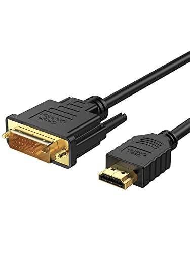 CableCreation DVI auf HDMI Kabel 2M, Bidirektionales HDMI-Stecker zu DVI-Stecker(24+1), HDMI DVI Adapter für Raspberry Pi, Roku, Xbox One, Laptop, Blue-Ray. Unterstützen 1080P, 3D von CableCreation