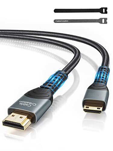 CableCreation Mini HDMI auf HDMI Kabel Mini HDMI Kabel 1M High Speed 4K60Hz,3D,HDR,ARC,kompatibel mit Canon Kamera,Videokarte,Laptop,Tablet,Projector,Raspberry Pi Zero 2W von CableCreation