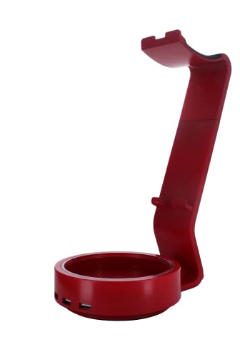 Cable Guys Powerstand SP2 - Docking Station for Cable Guys, Phone and Controller Holder, with Headphone Cradle Gaming Accessory - Red von Cableguys