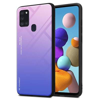 Cadorabo Hülle kompatibel mit Samsung Galaxy A21s Schutzhülle TPU Silikon Case Glas Slim Kratzfest Weiche Gummi mit Rundumschutz Case Hülle für Galaxy A21s in Schwarz von Cadorabo