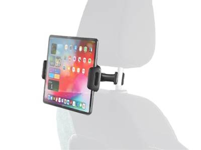 Caliber Smartphone- und Tablethalter - Universal Headrest Mount - Pivot 360 Grad - CNC17 - Geeignet für 7 Zoll bis 12,9 Zoll - Schwarz - 145 x 60 x 45 mm von Caliber