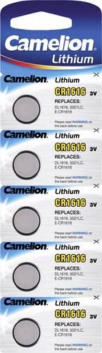 Camelion Knopfzelle CR 1616 3V 5 St. 50 mAh Lithium CR1616 von Camelion