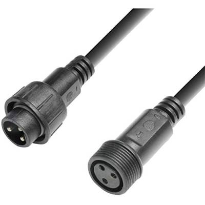 Cameo P EX 003 Strom Verlaengerungskabel IP65 [1x XLR-Stecker - 1x XLR-Buchse] 3.00m Schwarz von Cameo