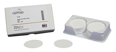 Camlab 1171199 Glas-Mikrofaser-Filterpapier, Klasse 259, 1,6 µm, Durchmesser 21 mm, 100 Stück von Camlab