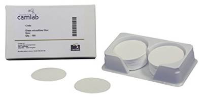Camlab 1171247 Glas-Mikrofaser-Filterpapier, Klasse 263, 0,7 µm, Durchmesser 70 mm, 100 Stück von Camlab