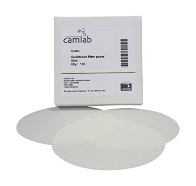 camlab 1171077 Grade 113 [2] Qualitative Filter Papier, mittel Filterung, 55 mm Durchmesser (100 Stück) von Camlab