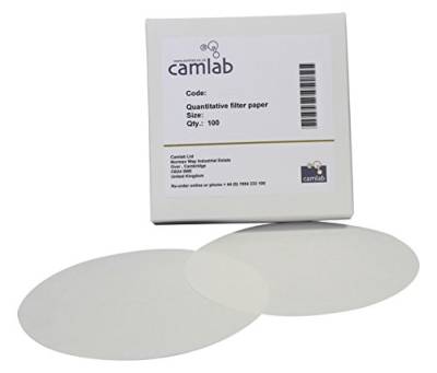 camlab 1171161 Klasse 13 [40] Quantitative Filter Papier, Durchmesser 240 mm (100 Stück) von Camlab