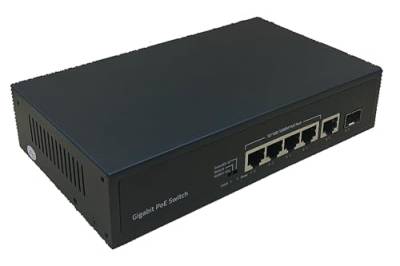 Camtronics PoE SWXG4165 PoE-Switch mit 5 Buchsen + 1 SFP von Camtronics