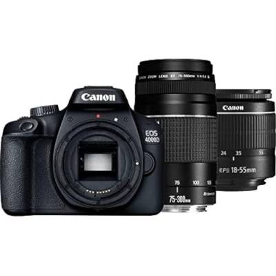 Canon EOS 4000D Kit + EF-S 18-55 DC III + 75-300 DC, 3011C010 von Canon