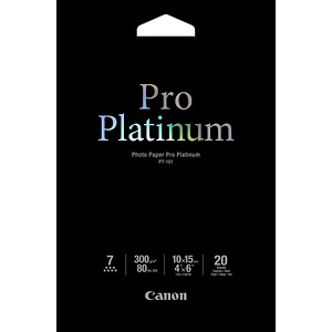 Canon Fotopapier PT-101 10,0 x 15,0 cm glänzend 300 g/qm 20 Blatt von Canon