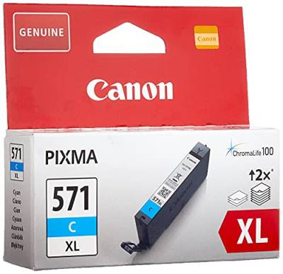 Canon Originaltinte CLI-571XL C, Größe XL, Cyan, Recyclebare Verpackung von Canon