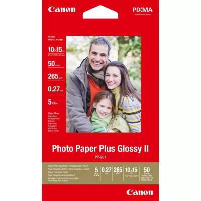 Canon PP-201 Glossy II Fotopapier Plus glänzend 100x150 mm 265 g/m² - 50 Blatt von Canon