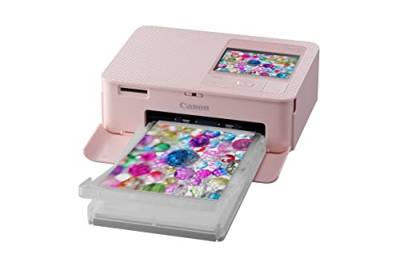 Canon SELPHY CP1500 Mini Fotodrucker mobil tragbar unterwegs (bis Postkartengröße 10x15cm, WLAN, kabellos, Thermosublimation, App, farbstabil 100 Jahre) pink [ohne Farbband/Papier, ohne Akku] von Canon