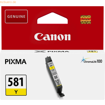 Canon Tintenpatrone Canon CLI-581Y gelb von Canon