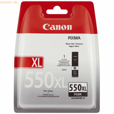 Canon Tintenpatrone original Canon PGI550PGBK XL schwarz von Canon