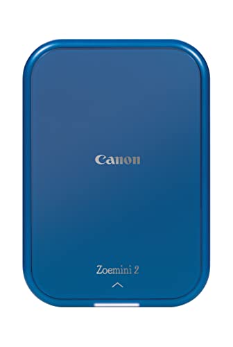 Canon Zoemini 2 Mini Fotodrucker mobil tragbar unterwegs Hosentasche (Fotodruck 5x7,6 cm, kabelllos, für Smartphone + Tablet, eingebauter Akku, App, Bluetooth) Marineblau [+ 10er Zink Druck-Set] von Canon