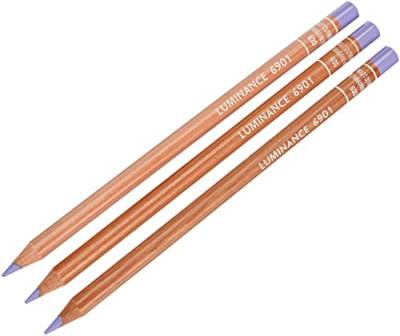 Caran d'Ache Luminance Colour Pencil Artist Farbstifte Bleistift/ 3 Stück/Pack - Farbe: 630 Ultamarine Violet (6901.630) von Caran d'Ache
