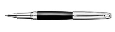 Caran d'Ache Tintenroller Léman Bicolor versilbert und rhodiniert in der Farbe Schwarz, 4779289 von Caran d'Ache
