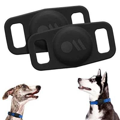 Case-Mate 2er-Pack Schutzhülle AirTag für Hundehalsband, Anti-Verlust AirTag Loop für Hund GPS Tracker, AirTag Hülle kompatibel mit Katzen-/Hundehalsband, (Schwarz) von Case-Mate