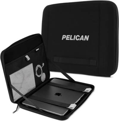 Pelican Ranger-Serie, Laptoptasche, 35,6 cm, Schwarz, elastischer Tragegriff, sicherer Reißverschluss, wasserabweisend und strapazierfähig, für MacBook Pro 14, Air, iPad Pro, HP, Stealth Black, 35,6 von Case-Mate