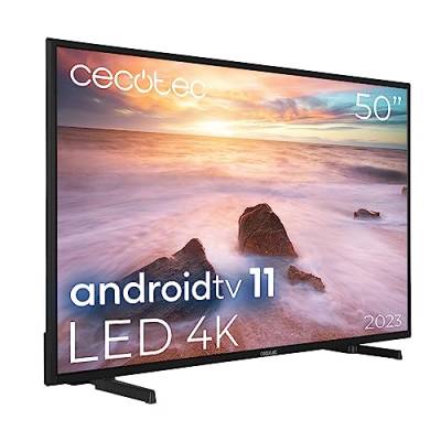 Cecotec Fernseher LED 50" Smart TV A2 Series ALU20050. 4K UHD, Android 11, Frameless, MEMC, Dolby Vision y Dolby Atmos, HDR10, 2 Lautsprecher de 10W, Modell 2023 von Cecotec