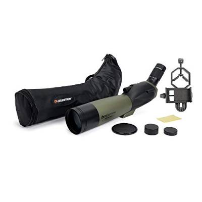 Celestron Ultima 80 Winkel Spektiv mit Smartphone Adapter - 20 bis 60x80mm Zoom Okular - Mehrfach vergütete Optik für Vogelbeobachtung von Celestron