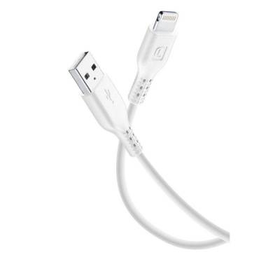 Cellularline Datenkabel USB 2.0 - Lightning-Anschluss weiß 2m (60184) USB-Kabel von Cellularline