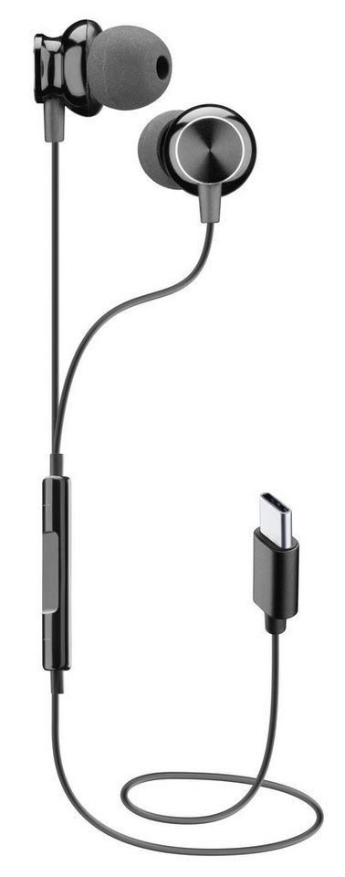 Cellularline USB-C In Ear Kopfhörer mit Mikrofon In-Ear-Kopfhörer von Cellularline