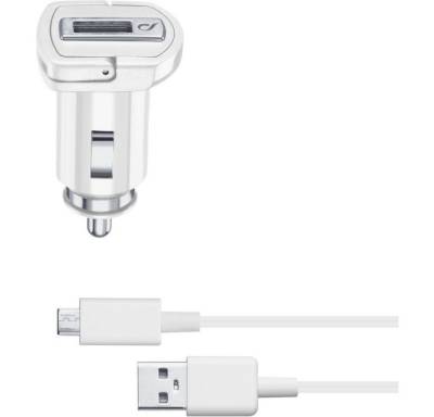 Cellularline USB Car Charger Kit Micro-USB - KFZ-Ladekabel - weiß KFZ-Netzteil von Cellularline